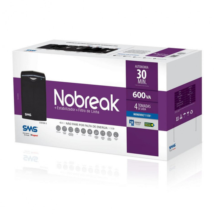 Nobreak 600VA SMS Linnus BIVOLT ULS600BI