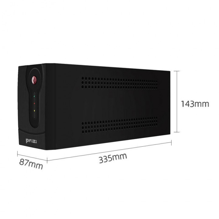 Nobreak Prizi 650VA Bivolt 3 Tomadas Preto - PZ650VA