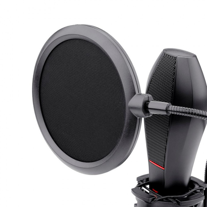 Microfone Gamer Condensador Redragon Quasar, USB, Omnidirecional, Preto - GM200-1