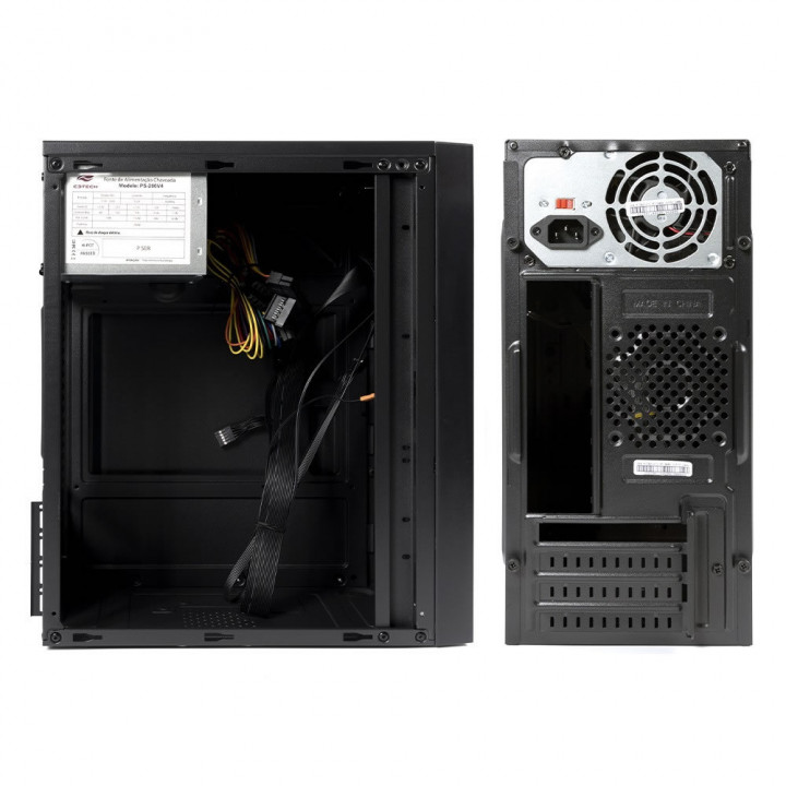 Gabinete C3Tech ATX, Com Fonte 200W, Preto - MT-26BK