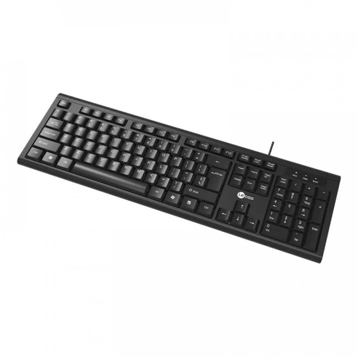 Teclado Lecoo, USB, Membrana, Padrão ABNT2, Preto - KB101