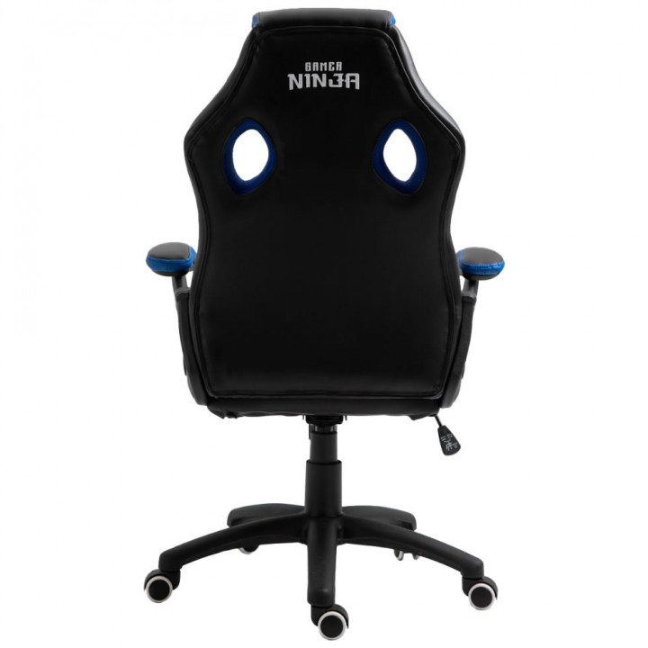 Cadeira Gamer Ninja Hiryu, Preto e Azul, Suporta até 180KG