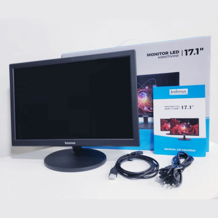 Monitor Kronnus 17" LED, HDMI, Preto - KRM17VHW