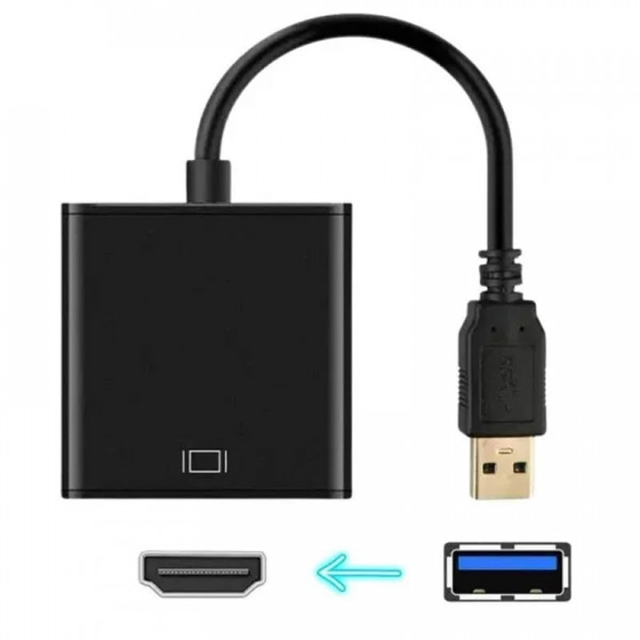 Cabo Conversor De USB 3.0 Para HDMI, FY, FY-542, Preto - CO-27