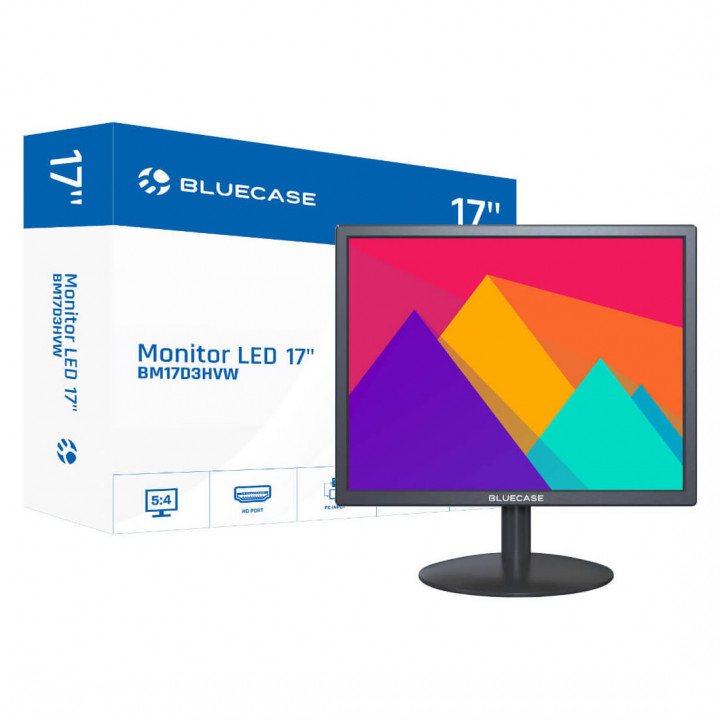 Monitor Bluecase 17.3" LED, Vesa, HDMI/VGA, Preto - BM17D3HVW