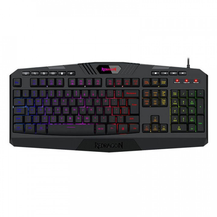 Teclado Gamer Redragon Harpe 2, RGB, ABNT2, Full-Size, Preto - K503RGB V2