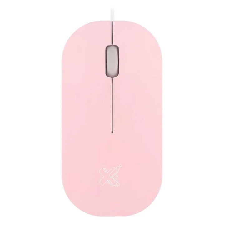 Mouse Maxprint Surface, 3 Botões, 1200DPI, USB, Rosa - 60000136