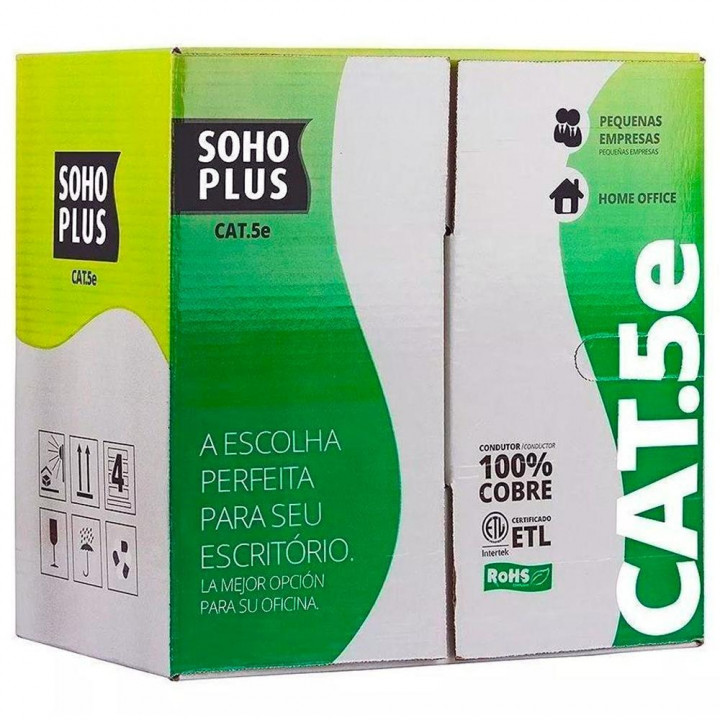 Cabo de Rede CAT.5e Furukawa, 305 Metros, Preto - 23200100