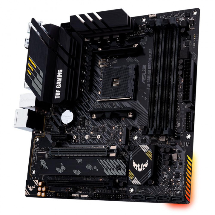 Placa Mãe Asus TUF Gaming B550M-Plus, AMD AM4, DDR4, mATX, LED RGB, HDM, DP, USB 3.0