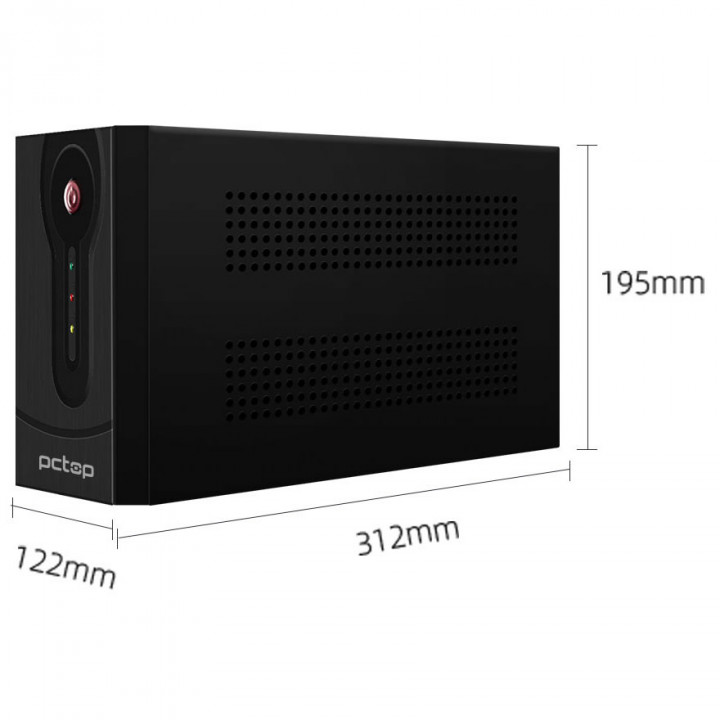 Nobreak Pctop 1500VA Bivolt 6 Tomadas Preto - PZ1500VA