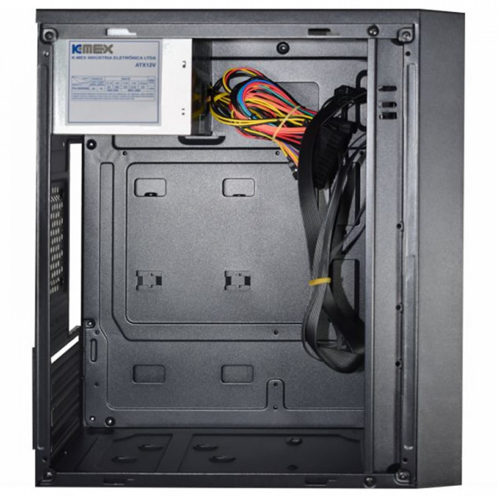Gabinete K-Mex GM-12NB, mATX, USB 2.0, Fonte 200W, Preto - GM12NBRN0010BOX