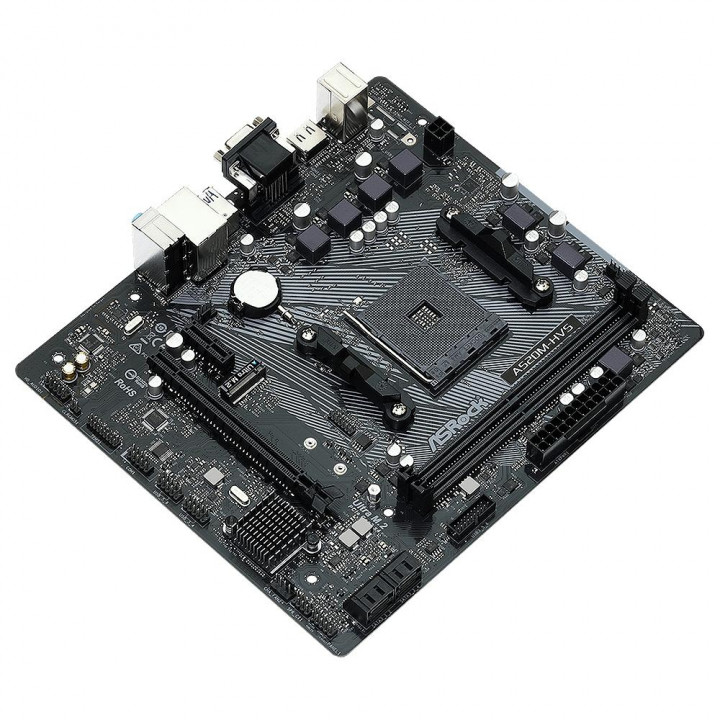Placa Mãe ASRock A520M-HVS, Chipset A520, AMD AM4, mATX, M.2, Micro ATX, DDR4 - 90-MXBE60-A0BAY1Z
