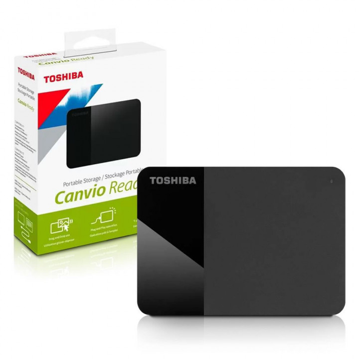 HD Externo Portátil 4TB Toshiba Canvio Basics, USB 3.0, Preto