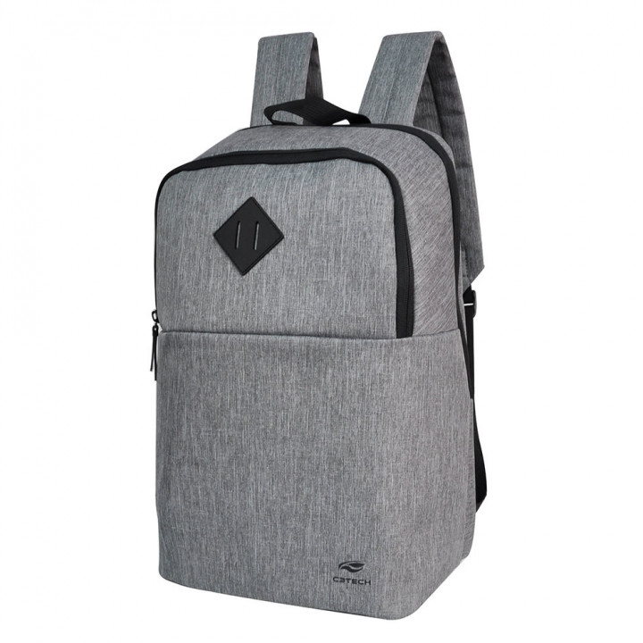 Mochila Para Notebook 15,6" C3Tech, Cinza - MC-40GY