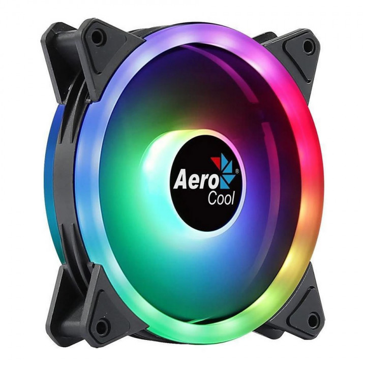 Cooler FAN AEROCOOL Duo 12 ARGB, 120x120x25mm, ARGB, Preto - 73855