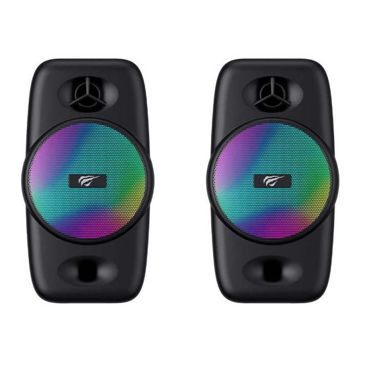 Caixa de Som Gamer Havit RGB, USB, 3W, Preto - SK213