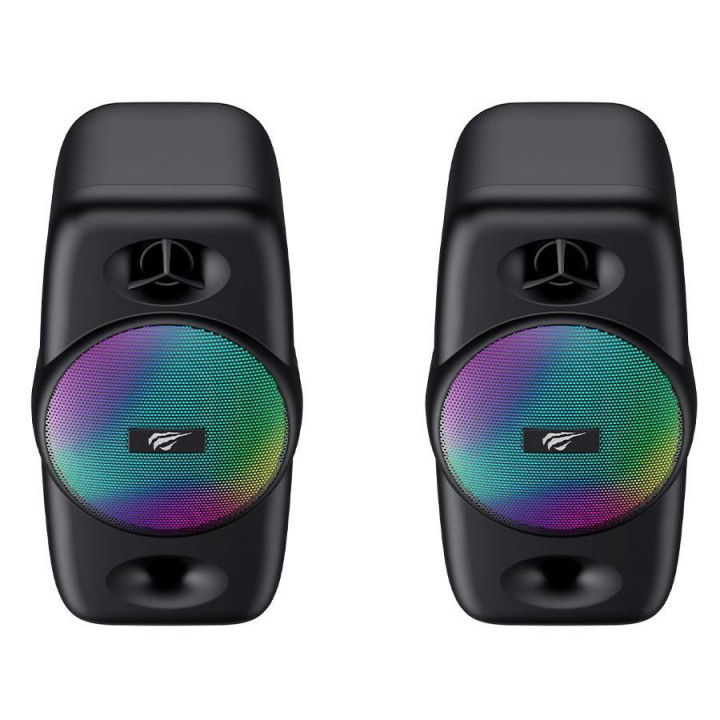 Caixa de Som Gamer Havit RGB, USB, 3W, Preto - SK213