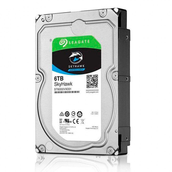 HD Seagate SkyHawk, 6TB, 3.5", 5400RPM, SATA III, 256MB - ST6000VX009