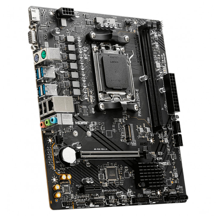 Placa Mãe MSI PRO A620M-E, Chipset A620, AMD AM5, mATX, DDR5, USB3.2, HDMI/VGA - 911-7E28-014