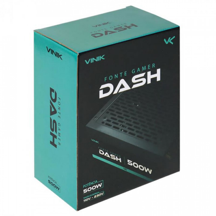 Fonte Gamer Vinik Dash, 500w, Preto - VFG500WP
