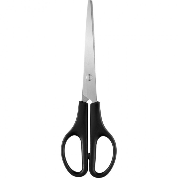 Tesoura Multiuso 17cm BRW, UND, Aço Inox, Preto - TE1701