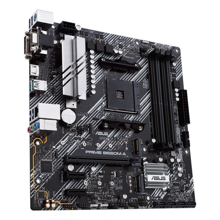 Placa Mãe Asus Prime B550M-A, Chipset B550, AMD AM4, mATX, DDR4, VGA/DVI/HDMI - 90MB14I0-M0EAY0