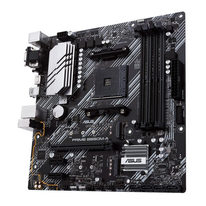 Placa Mãe Asus Prime B550M-A, Chipset B550, AMD AM4, mATX, DDR4, VGA/DVI/HDMI - 90MB14I0-M0EAY0