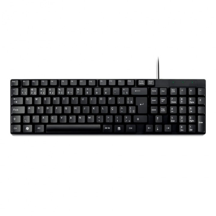 Teclado Golden, USB 2.0, ABNT2, Slim, Preto - GT950