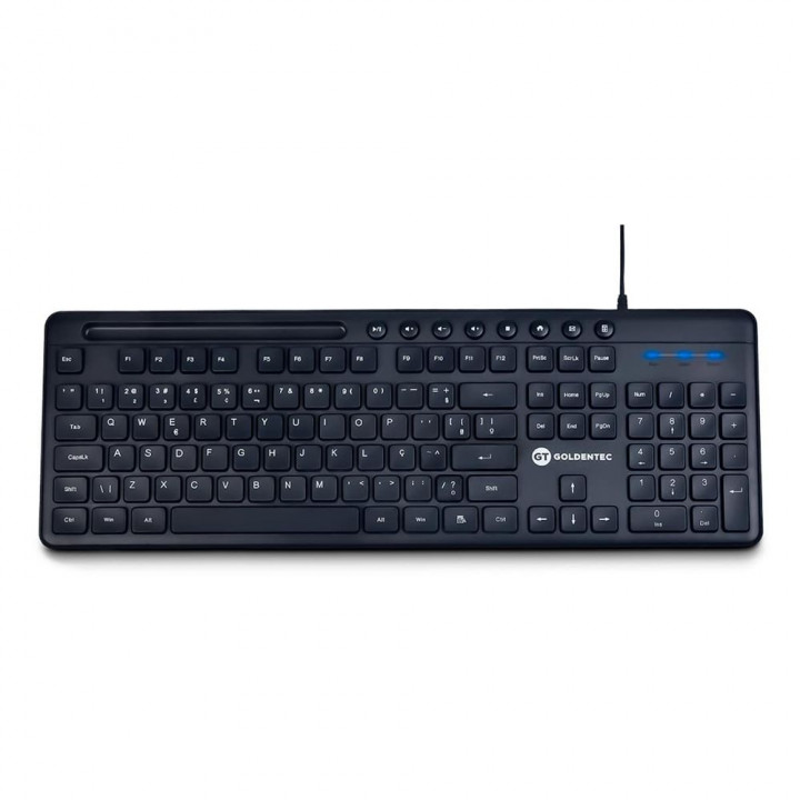 Teclado Goldentec GT Business, USB 2.0, ABNT2, Preto - 61144