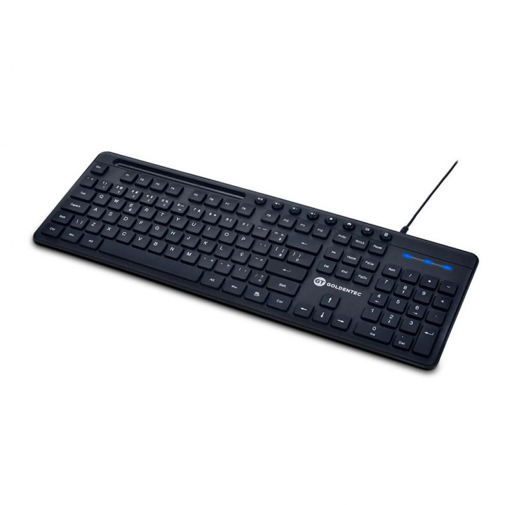 Teclado Goldentec GT Business, USB 2.0, ABNT2, Preto - 61144