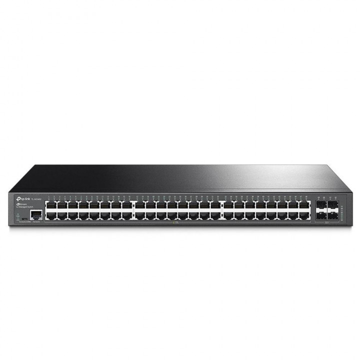 Switch TP-Link Gerenciável 48 Portas Gigabit L2, Com 4 Slots Sfp Jetstream, 10/100/1000MBPS, Preto - TL-SG3452
