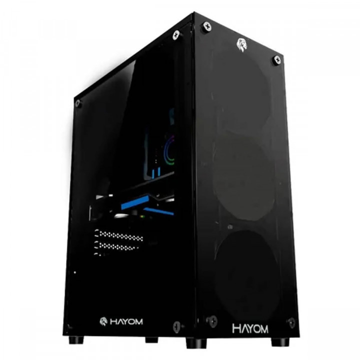 Gabinete Gamer Hayom GB1739, Tampa Lateral de Vidro, Sem Fans, Sem Fonte, Preto - GB1739