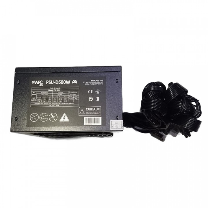 Fonte WPC PLAY, 500W, ATX, 24 Pinos - PSU-D500W