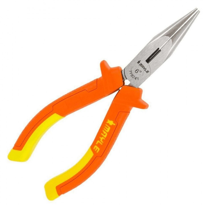 Alicate de Bico Meia Cana 6" Mayle, Isolado, Laranja - 119241M