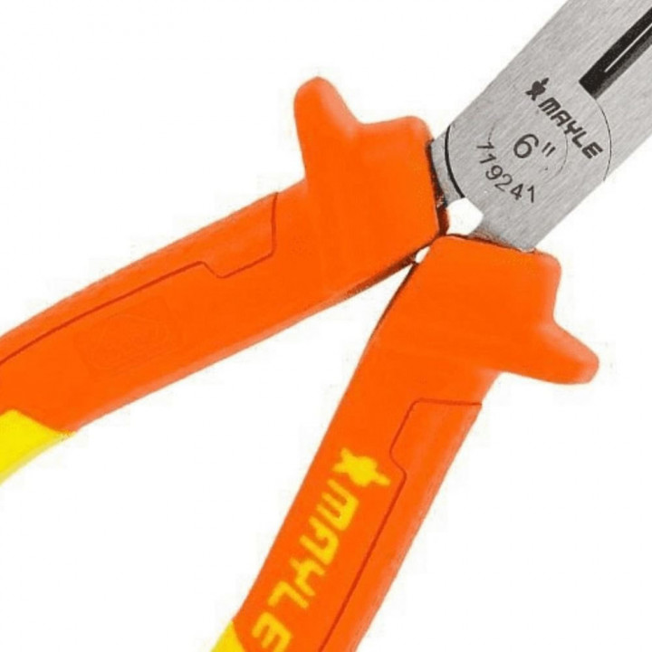 Alicate de Bico Meia Cana 6" Mayle, Isolado, Laranja - 119241M
