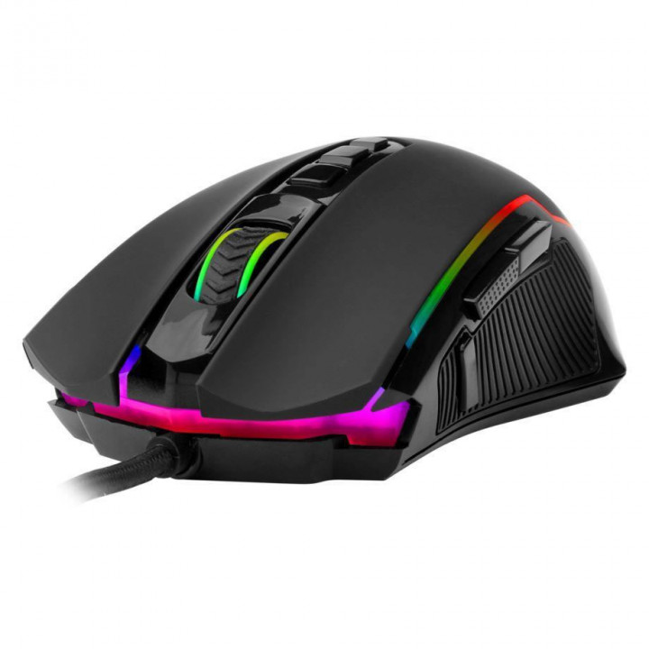 Mouse Gamer Redragon Ranger Basic, RGB, 8000 DPI, PAW3104, 9 Botões Programáveis, Preto - M910-K