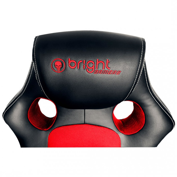 Cadeira Gamer Bright 03, Preto e Vermelho - 0602