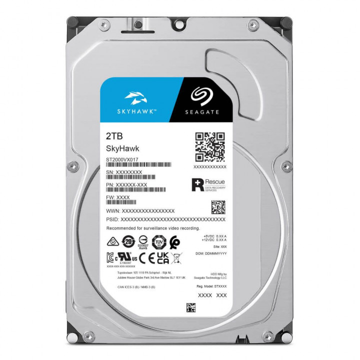 HD Seagate SkyHawk Surveillance, 2TB, 3.5", SATA III, 5400RPM, 256MB - ST2000VX017
