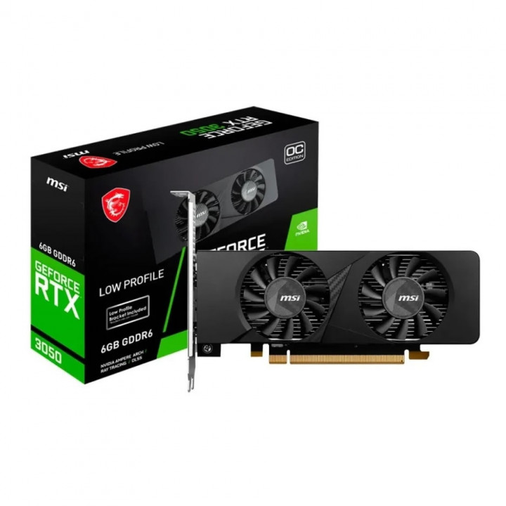 Placa de vídeo MSI NVIDIA GeForce RTX 3050 LP 2X OC, 6GB GDDR6