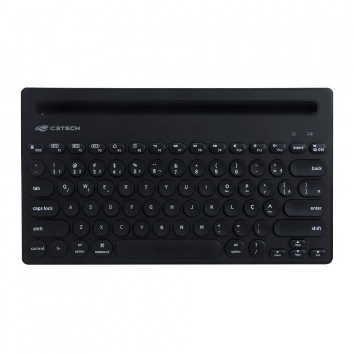 Teclado Bluetooth Sem Fio C3tech, USB Nano 2,4GHz, Multi Device, Preto - K-BT200BK