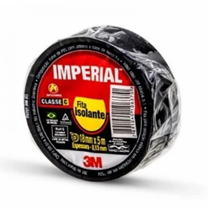 Fita Isolante Goal 18mm x 5m, Preta - GL0312