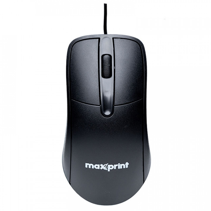 Mouse Maxprint Officeeasy, 3 Botões, 1200DPI, USB, Preto - 60000154