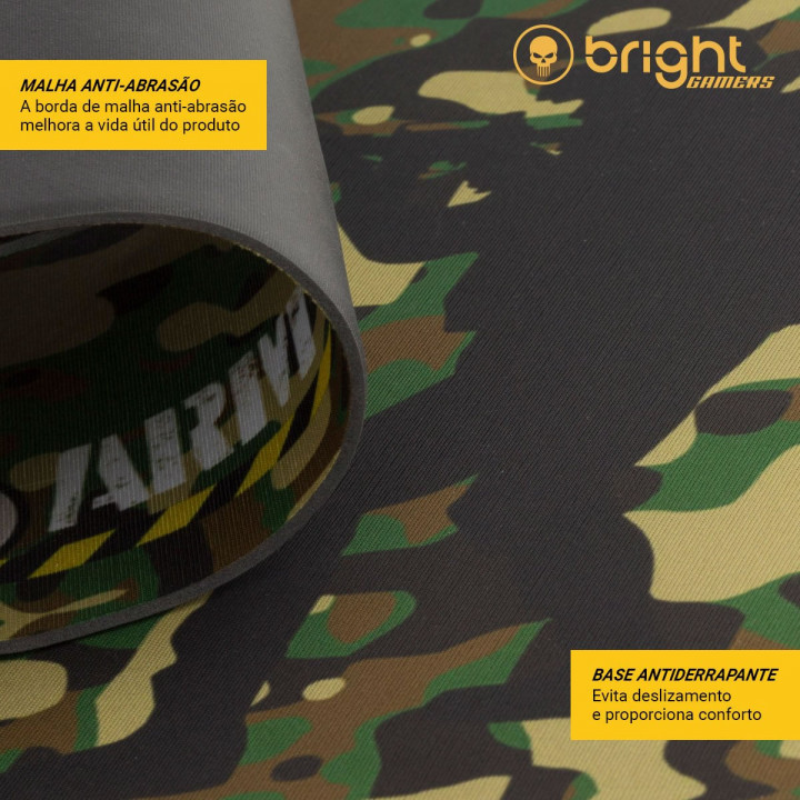 Mousepad Gamer Bright Big Army, Grande (700x300mm), Camuflado - 0458BR