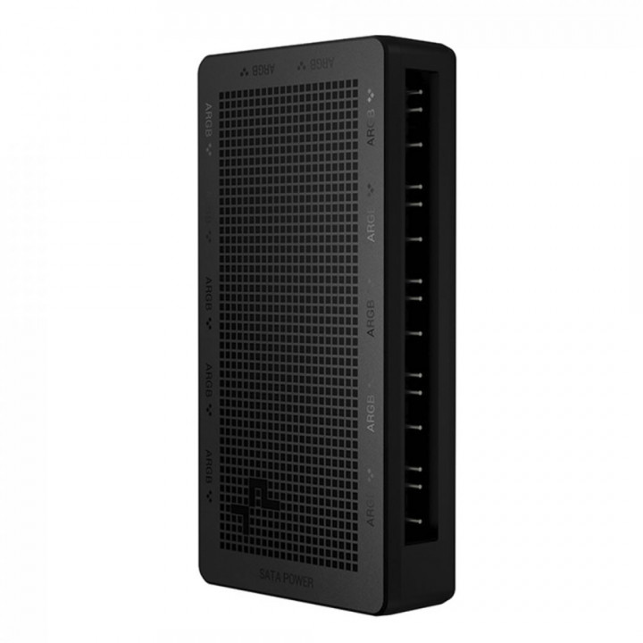 Hub Controlador de FAN ARGB Deepcool SC700, Com 12 Portas 5V, Preto - R-SC700-BKNSNN-G