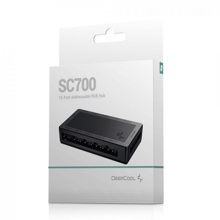 Hub Controlador de FAN ARGB Deepcool SC700, Com 12 Portas 5V, Preto - R-SC700-BKNSNN-G