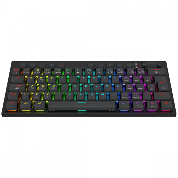 Teclado Gamer Mecânico Redragon Horus Mini, RGB, Low Profile, USB, Switch Brown, ABNT2, 60%, Preto - K632-RGB (PT-BROWN)