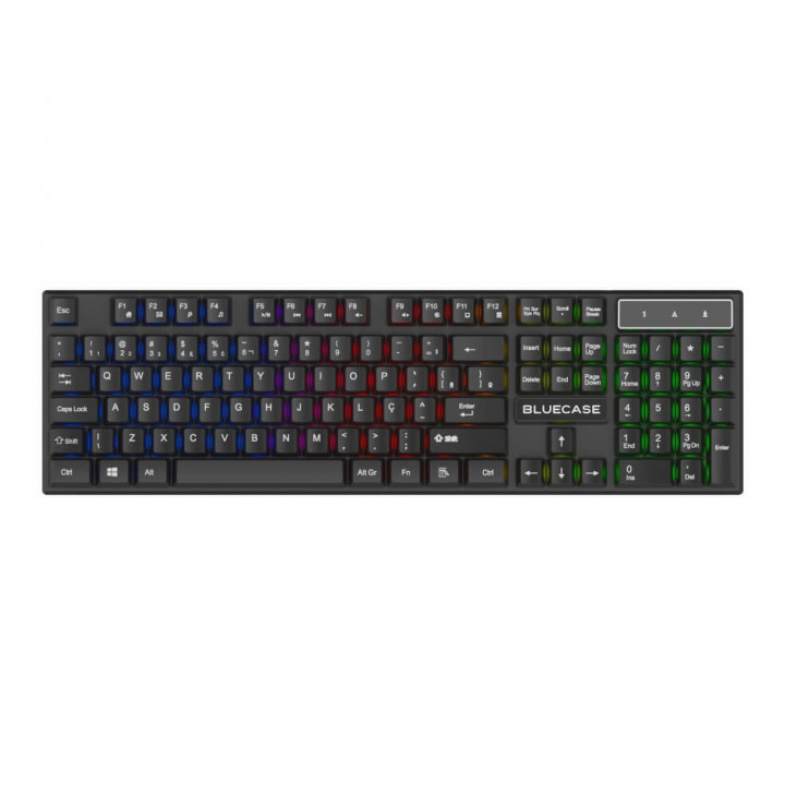 Kit Gamer Bluecase, Combo 4 em 1, Teclado + Mouse + Headset + Mousepad, LED, RGB, Preto - BGHPKM-01BX