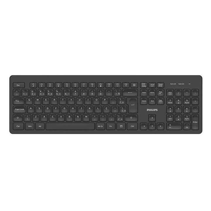 Teclado Sem Fio Philips, Wireless, ABNT2, Preto - SPK6308B