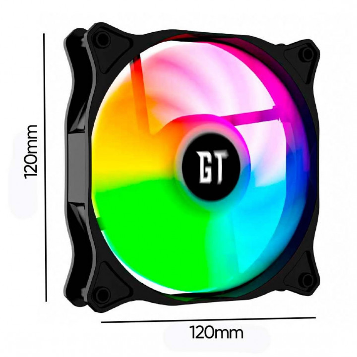 Cooler FAN GT Gamer ARGB 120mm, Preto - 65392