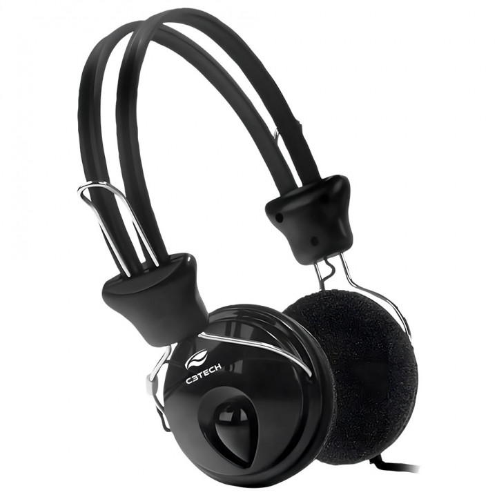 Fone de Ouvido Com Microfone C3Tech, Tricerix, Preto - PH-200BK
